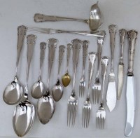 Lot 363 - 800 silver suite of flatware.