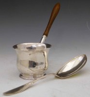 Lot 372 - Silver Brandy Ladle and a Scandinavian Serving Spoon