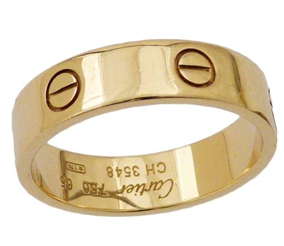 Lot 400 - An 18ct gold Cartier 'Love' ring