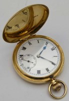 Lot 406 - 9ct Gold Hunter Pocket Watch with Swiss Movement
