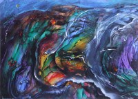 Lot 422 - David Wilde, The Misty Valley of the Wye, acrylic.