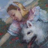 Lot 428 - Bohuslav Barlow, Scent of Summer, oil on paper.