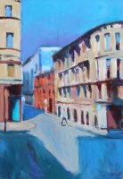 Lot 469 - Paul Bassingthwaighte, Back Street VI, oil.