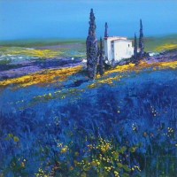 Lot 473 - John Horsewell, Colours of Provence (Blue), acrylic.