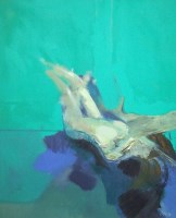 Lot 476 - Roy Cross, Reclining Girl on Emerald, oil.