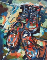 Lot 504 - Olivia Pilling, David's Shoes, acrylic.