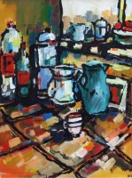 Lot 506 - Olivia Pilling, Kitchen Pots, acrylic.