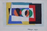 Lot 529 - Edward Rogers, Abstract study, gouache.