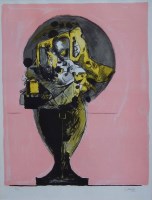 Lot 550 - Graham Sutherland, Standing pink form, lithograph.