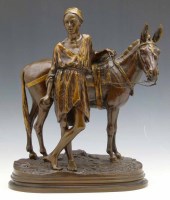 Lot 602 - Dubuoand bronze of Arab boy.