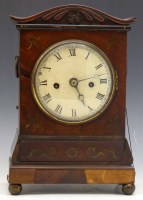 Lot 605 - Mahogany Bracket Clock