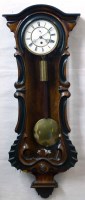 Lot 610 - Single weight Vienna wall clock.