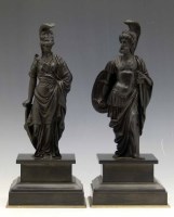 Lot 614 - Pair of Bronze Neo Classical figures