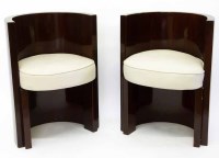 Lot 644 - Pair of Art Deco tub chairs.
