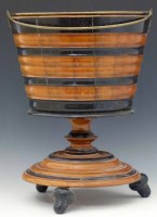 Lot 654 - 19th century Scottish laburnum and ebony oyster