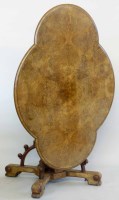 Lot 655 - Victorian Burr Walnut Quatrefoil Centre Table