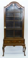 Lot 664 - Walnut display cabinet.
