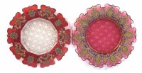 Lot 94 - Two Bohemian enamelled glass plates.