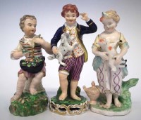 Lot 107 - Three Derby figures of children 1770 to 1830