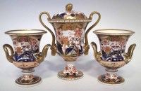 Lot 144 - Spode garniture of vases.
