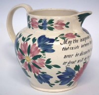 Lot 163 - 1843 Scottish Disruption jug probably East Coast