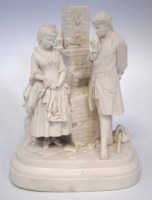 Lot 169 - Parian figure group Joe's Farewell after D.C.
