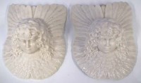 Lot 171 - Pair of Goss wall pockets.