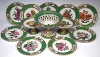 Lot 177 - Paris porcelain dessert service.