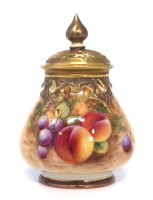 Lot 196 - Royal Worcester lidded vase.