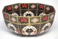 Lot 204 - Crown Derby octagonal bowl.