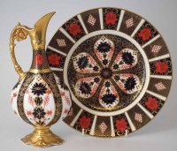Lot 208 - Royal Crown Derby Ewer and plate