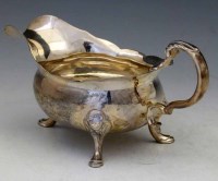 Lot 271 - Victorian silver sauce boat.