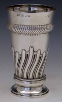 Lot 275 - Silver half fluted beaker.
