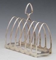 Lot 285 - Silver toast rack