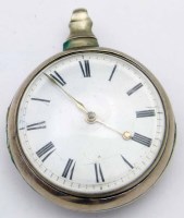 Lot 375 - Silver pocket watch.