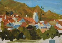 Lot 426 - Liam Spencer, Spanish townscape, oil.