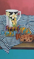 Lot 467 - Joanna Martin, Tea and Chocolates, acrylic.