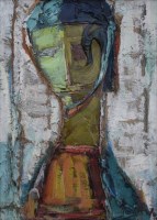 Lot 468 - Tadeusz Was, Figure, oil on board.