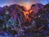 Lot 471 - David Wilde, The Day also rises (Snowdonia), acrylic.