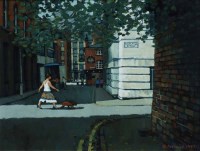Lot 479 - Roger Eastwood, South Mill Street, Manchester, oil.