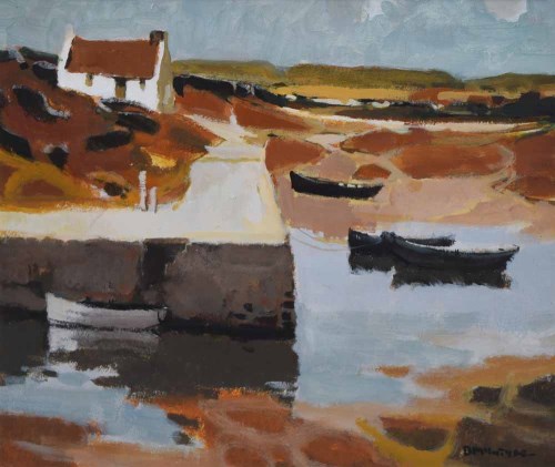 Lot 484 - Donald McIntyre, Dolan, Porthmadog, acrylic on board.