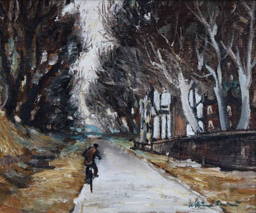 Lot 486 - William Turner, Cheshire Lane, oil.