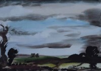 Lot 519 - R. Suddaby, Rural landscape, watercolour.