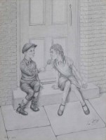 Lot 522 - Tom Dodson, Toffee Apple, pencil.