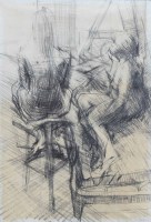 Lot 540 - John McCombs, Female nude studies, pencil.