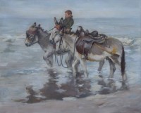 Lot 574 - Alice E. Ross, At the Seaside, oil.