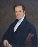 Lot 579 - English School, 19th century, Male portrait, oil on canvas.