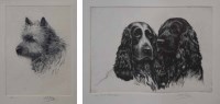 Lot 613 - David Gee, Cairn and Two Cockers, signed etchings (2).