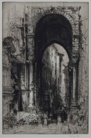 Lot 621 - Hedley Fitton, Continental views, signed etchings (2).