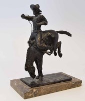 Lot 630 - Pete Millar, Horse and rider, bronze.